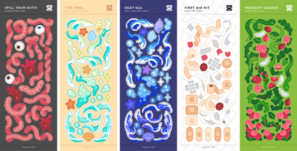 Small filler sticker sheets