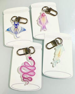 Frosted acrylic charms